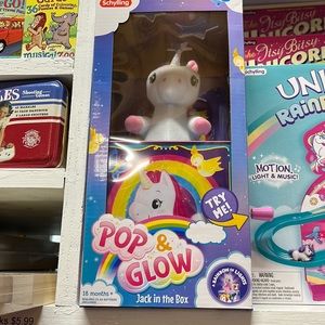 Brand new Pop and Glow Unicorn Jack in the Box